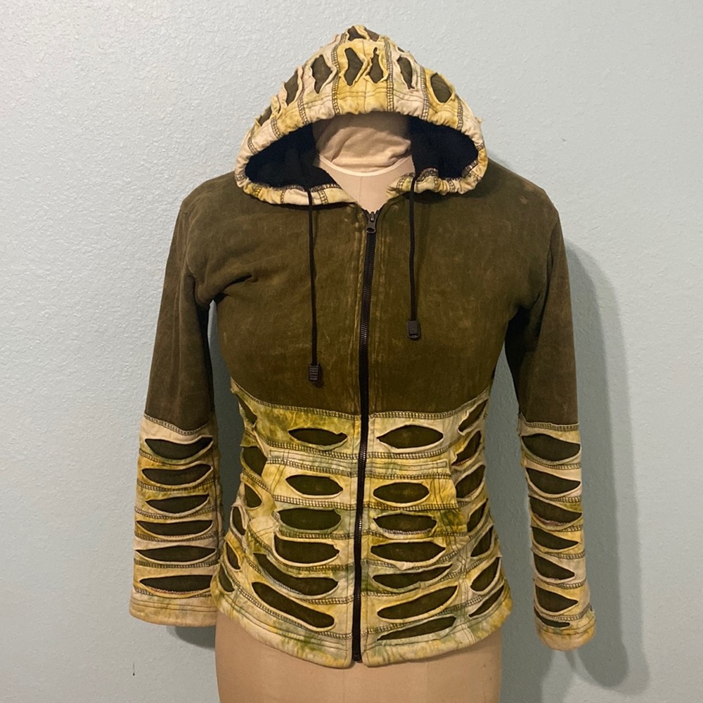 Elan Blanc camouflage dark green jacket size Small